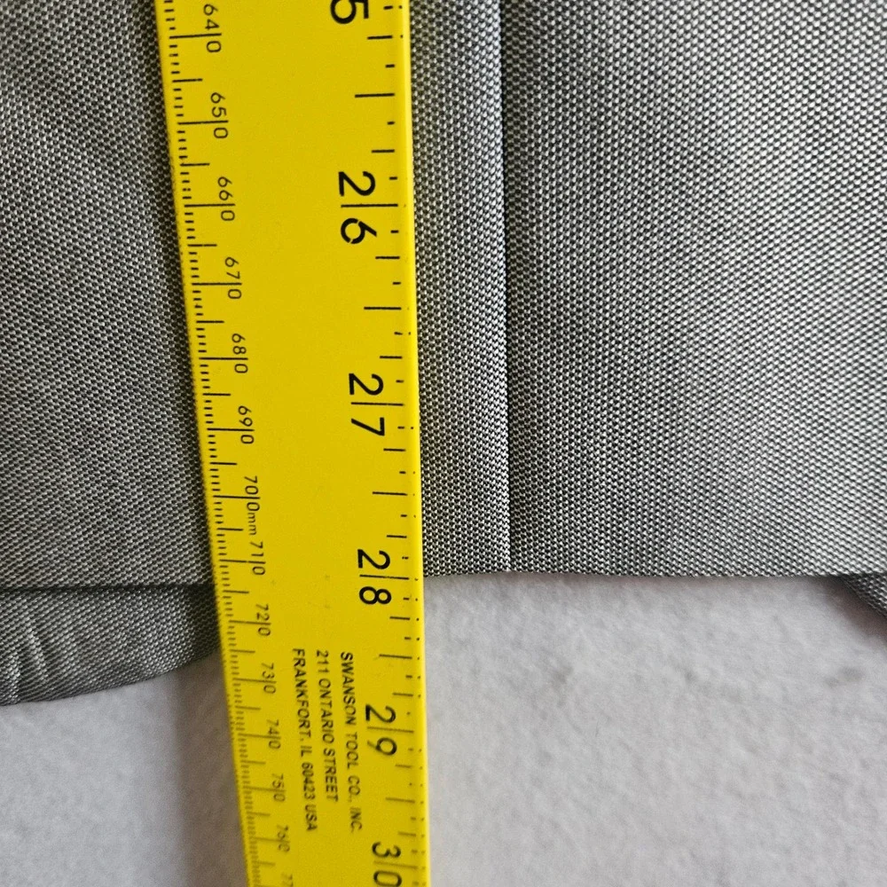 Eleganza Giorgio Sanetti Mens Suit Set Silver Grey Black Trim 38S 32x35 Pant